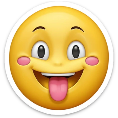 Hungry emoji 3D Facebook sticker