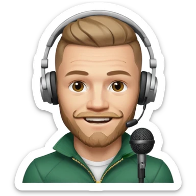 Make Conor McGregor as an emoji as if he is broadcasting sticker