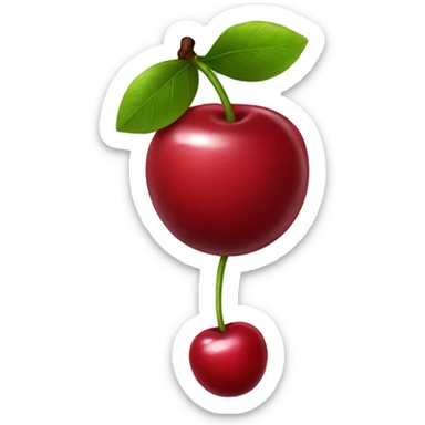 Cherries with bow sticker
