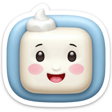 Marshmallow send kiss sticker