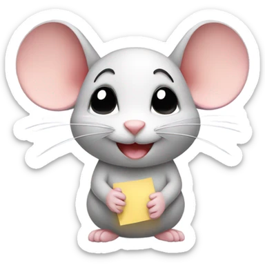 A cute mouse wishing a good morning  sticker