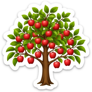Apple tree, less apples. sticker