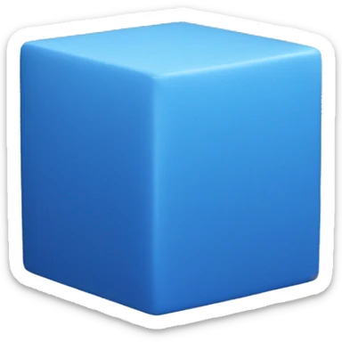 Blue cube sticker