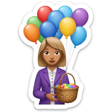 Street Balloon Seller woman  sticker