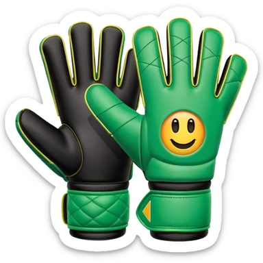 goalkeeper gloves with green details sticker