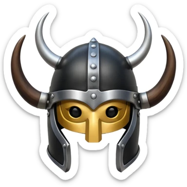 viking black horn helmet (not human) sticker