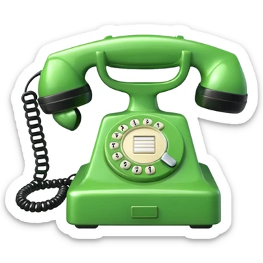 teléfono verde sticker