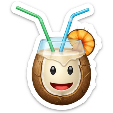 hawaii coconut drink  sticker