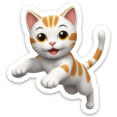 Gato haciendo gimnasia  sticker