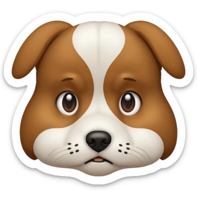 dog showing Sadness - feeling of sorrow or unhappiness sticker