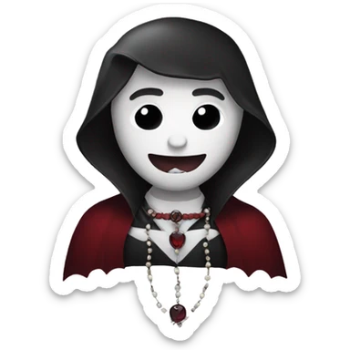 Vampire with a rosary  sticker