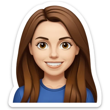 Melanie C with long brown hair sticker