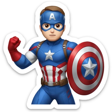 captain america head shot sticker