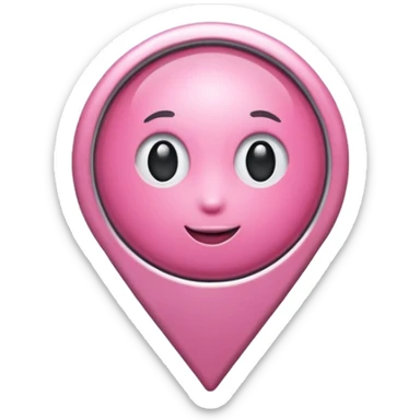 create a cute pink location pin without faces in the middle and not heart shaped  sticker