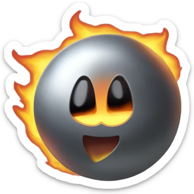 Metal Kirby ball with thrust flame back sticker