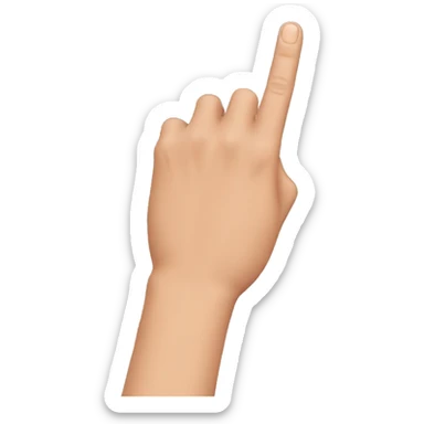 Index finger on two hands rubbing together sticker