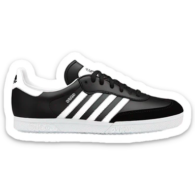 Adidas samba og black and white  sticker