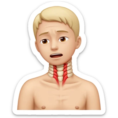 pain in the back of the neck sticker