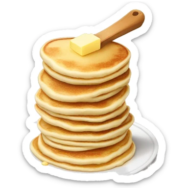 Butter pancakes with powder  sticker