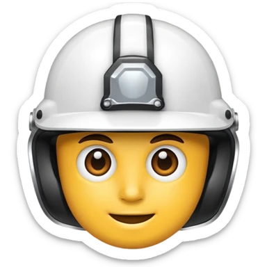 Casco blanco  sticker