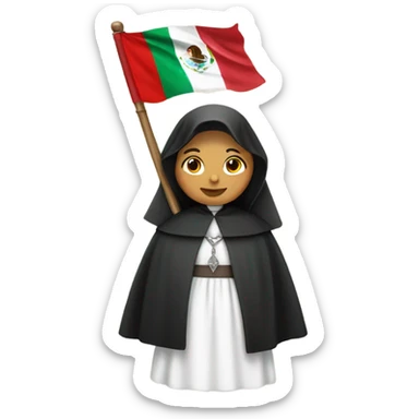 Mexican flag nun sticker