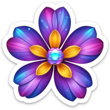 Space Petalled Flower sticker