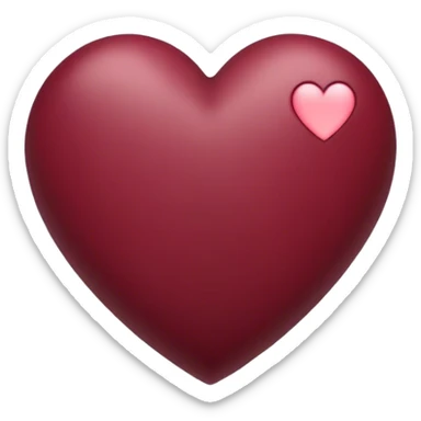 Zen data Burgundy heart sticker