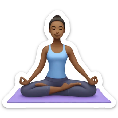 Woman doing yoga sticker