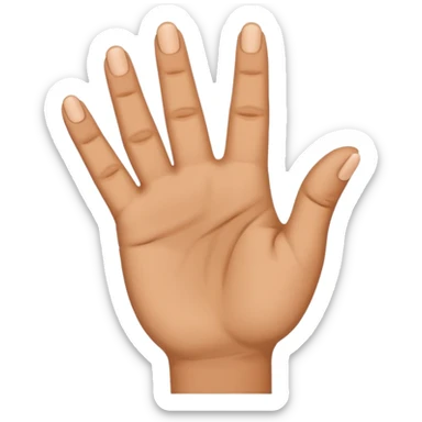 yvl hand sign, just have all five fingers out, besides ring finger and pinky  sticker