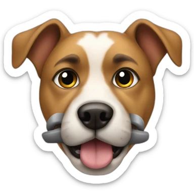 dog in a muzzle sticker