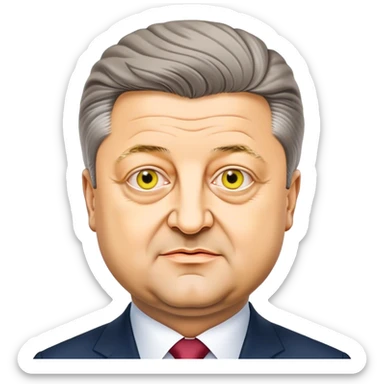 Super realistic President of Ukraine Petro Poroshenko sticker