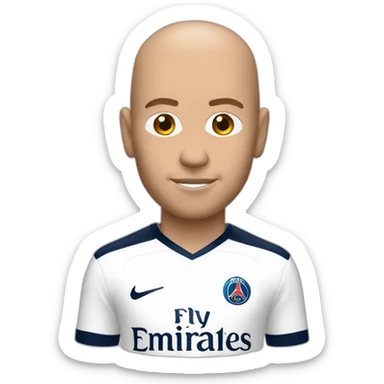 zidane head with a psg shirt sticker
