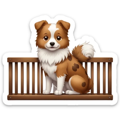 Dog on a balcony  sticker