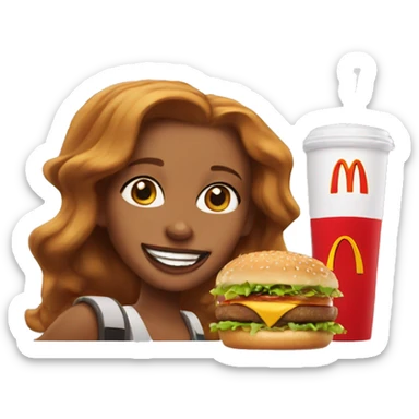girl mcdonalds sticker