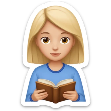 Girlie pop reading  sticker