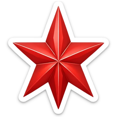 red twelve point star sticker