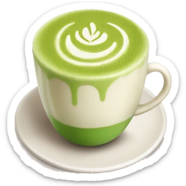 Matcha latte sticker