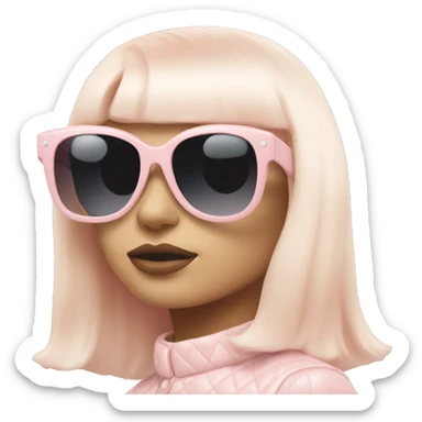 Light pink sunglasses Chanel sticker