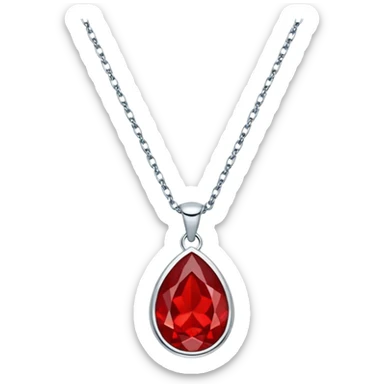 Necklace red sticker