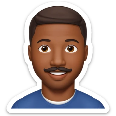 michael b jordan with mustache sticker