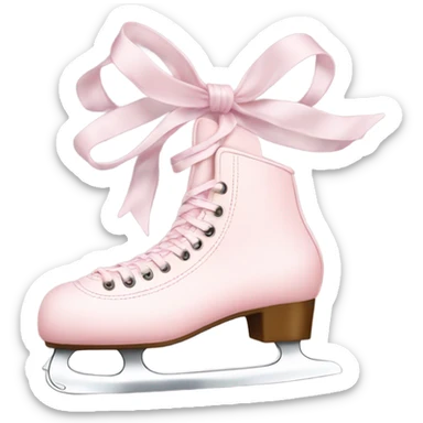 aesthetic pastel pink ice skates sticker