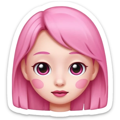 Pink teenie ping sticker