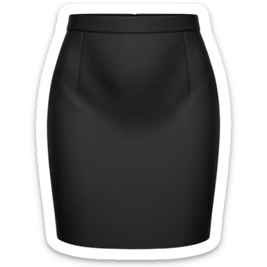 plain isolated black mini pencil skirt sticker