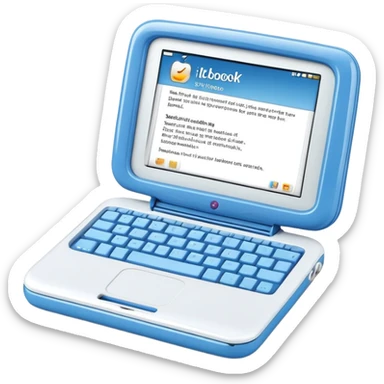 Apple M2453 iBook Y2K blue clamshell sticker