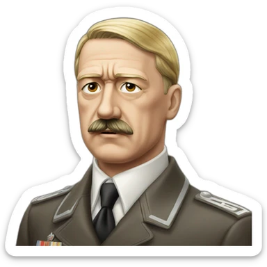 Hitler montre le ciel a quelqu'un sticker