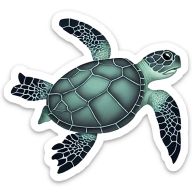 Sea turtle outline cute  sticker