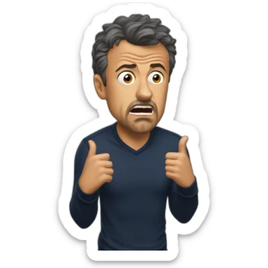 Shocked luis Enrique sticker
