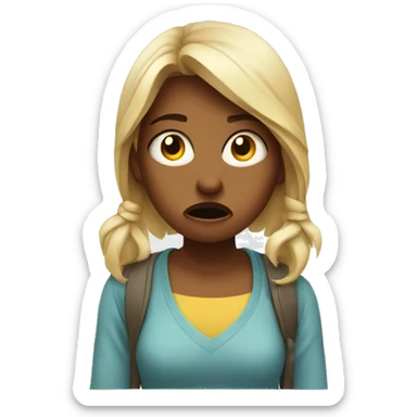 Frustrated girl  sticker