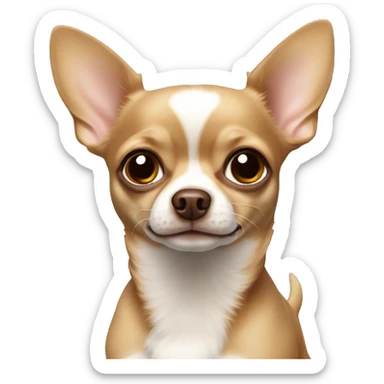Brown chihuahua with creamy chihuahua  sticker