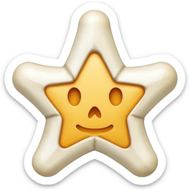 starshape made of bone sticker